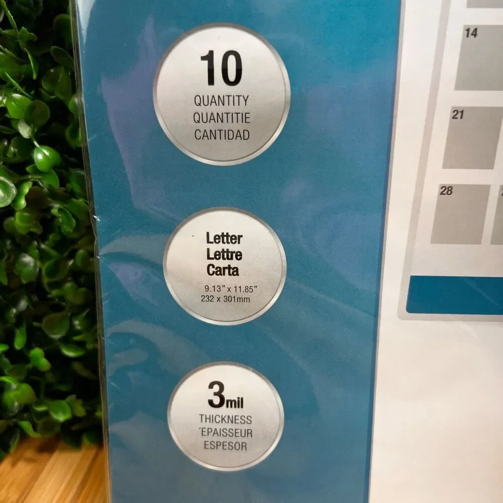 New LOT of 2 Fellowes Self-Adhesive 3 mil Laminating Sheets 9